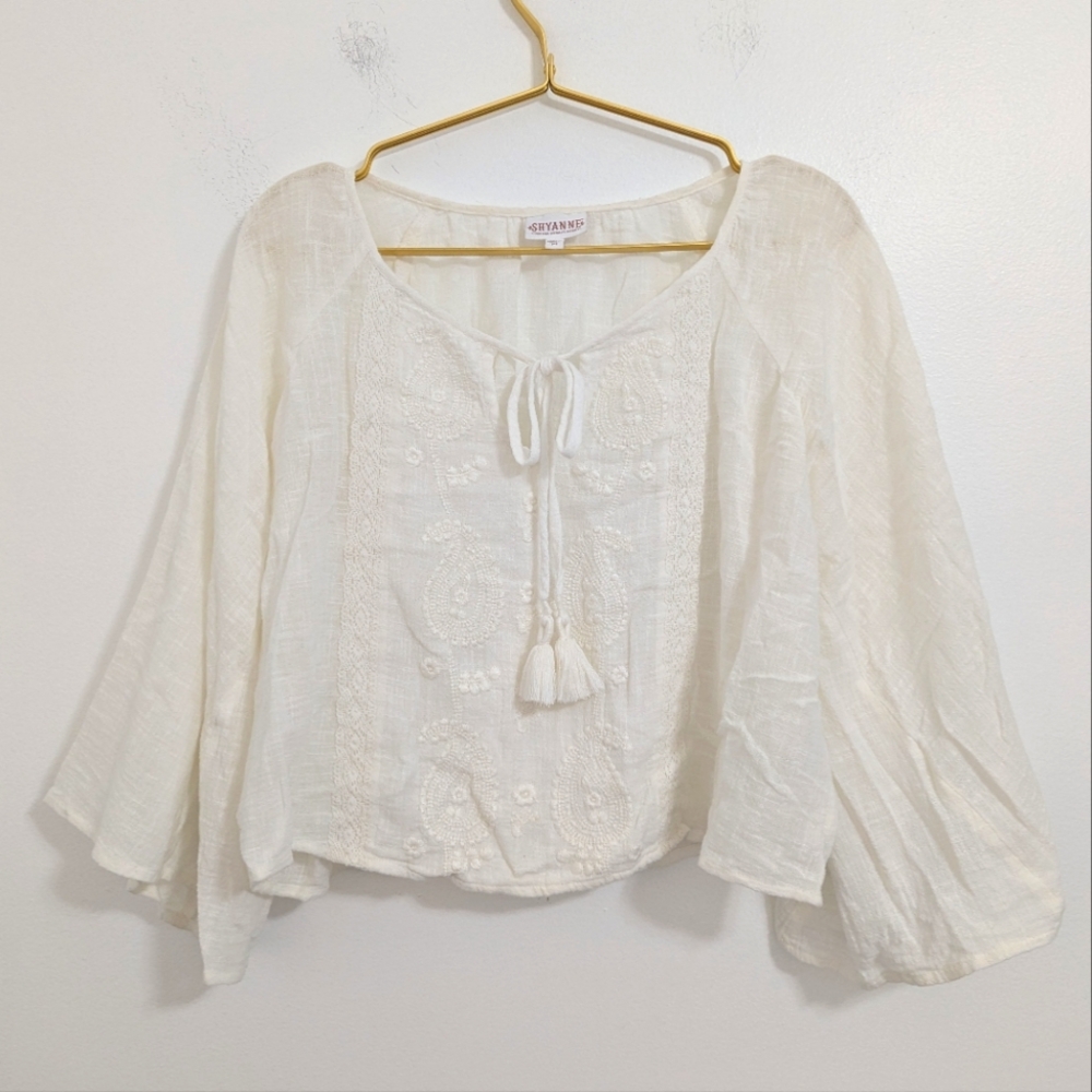 Elegant White Embroidered Blouse